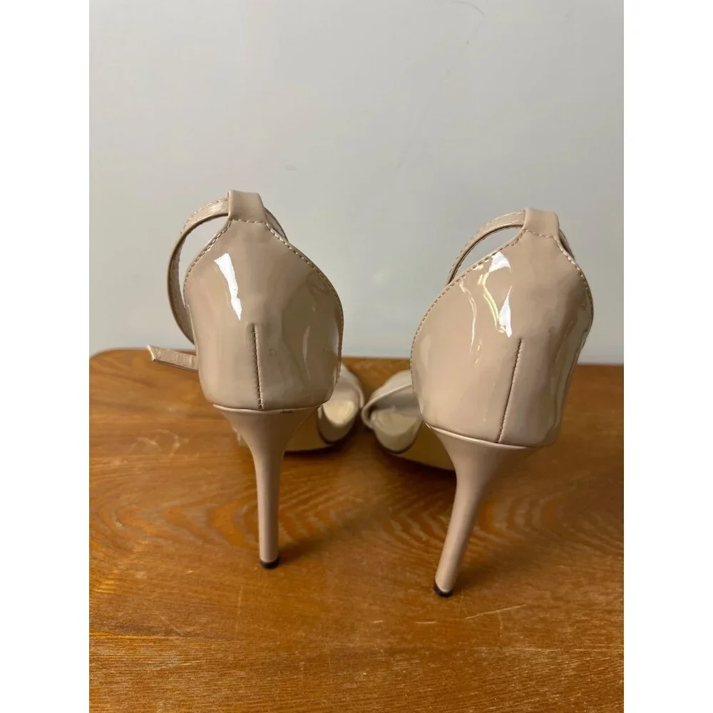 Unbranded Women’s Stiletto High Heels Shoes Patent Nude Size 38 SKU 2831